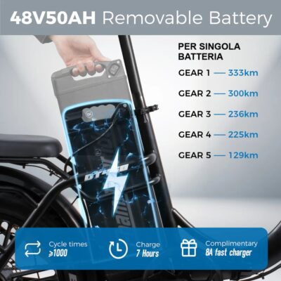 ChamRider DT450 doppia batteria 86/100Ah